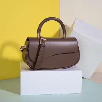 Milan Chiva Small Elegant Top Handle Purses for Women Mini Flap Crossbody Purse Cute Shoulder Bag MC-398CF