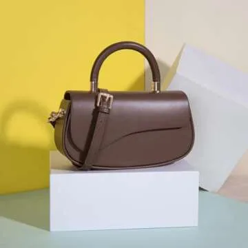 Milan Chiva Small Elegant Top Handle Purses for Women Mini Flap Crossbody Purse Cute Shoulder Bag MC-398CF