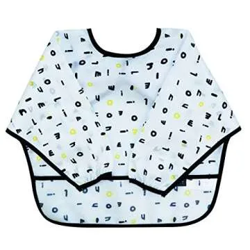 6-42 Months Toddler Baby Sleeved Bibs Waterproof Eating and Painting Smock. JNINTH
