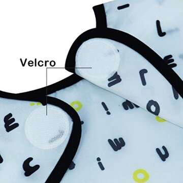 6-42 Months Toddler Baby Sleeved Bibs Waterproof Eating and Painting Smock. JNINTH