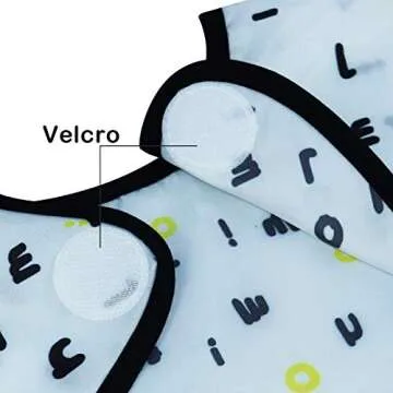 6-42 Months Toddler Baby Sleeved Bibs Waterproof Eating and Painting Smock. JNINTH