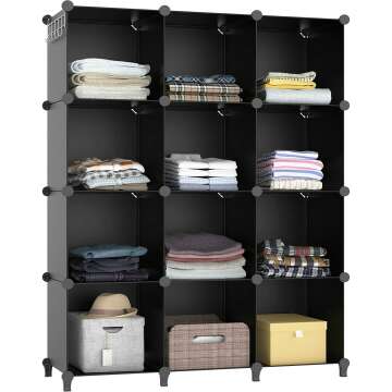 HOMIDEC 12-Cube Closet Organizer for Home and Office