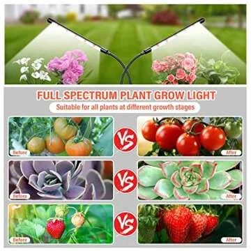 Bseah Indoor Plant Grow Light with Timer and Dimming