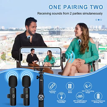 JYX Dual Wireless Lavalier Microphones for iPhone