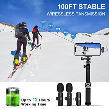 JYX Dual Wireless Lavalier Microphones for iPhone