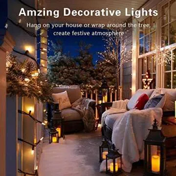 Woohaha 2 Pack Mini Christmas String Lights - Warm White Holiday Decor