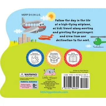 Little Hippo Books Amazing Airplane - Touch and Feel Board Book - Sensory Board Book
