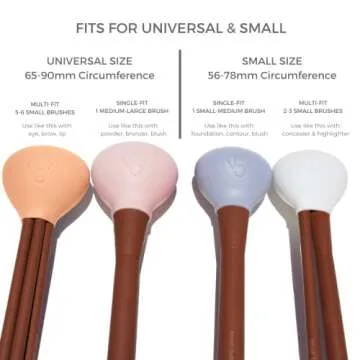 Original Brush Bubble Silicone Makeup Brush Covers for Travel, A Storage & Organizer Case for Brushes to protect Makeup Bag, Universal Design For Single & Multi-fit, Brown, 2 Pack Set