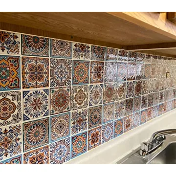 LONGKING Peel and Stick Mexican Tile Stickers for Home