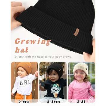 FURTALK Colorful Winter Beanie for Kids, Toddler Hats