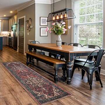 2x6 Boho Design Non-Slip Runner Rug - Versatile & Stylish