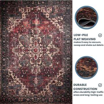 2x6 Boho Design Non-Slip Runner Rug - Versatile & Stylish