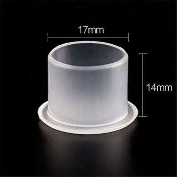Tattoo Ink Cups 200PCS 17mm Big Tattoo Pigment Cups With Base Disposable Plastic Tattoo Ink Caps Cups for Tattoo Ink Tattoo Kits Supplies