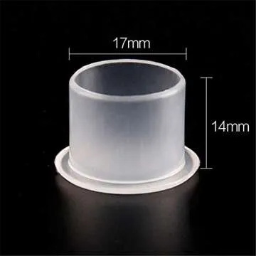 Tattoo Ink Cups 200PCS 17mm Big Tattoo Pigment Cups With Base Disposable Plastic Tattoo Ink Caps Cups for Tattoo Ink Tattoo Kits Supplies