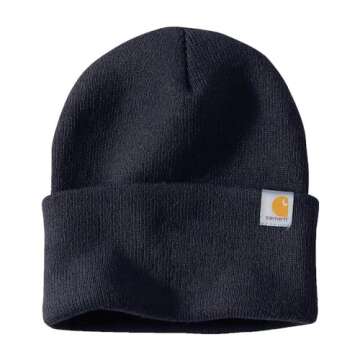 Carhartt Men's Knit Cuffed Beanie 104597, Navy
