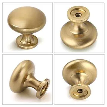 NIZADO Warm Gold Drawer Knob Pack for Kitchen & Cabinet