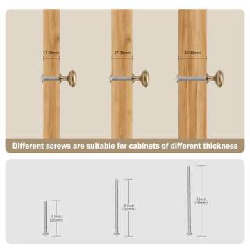 NIZADO Warm Gold Drawer Knob Pack for Kitchen & Cabinet