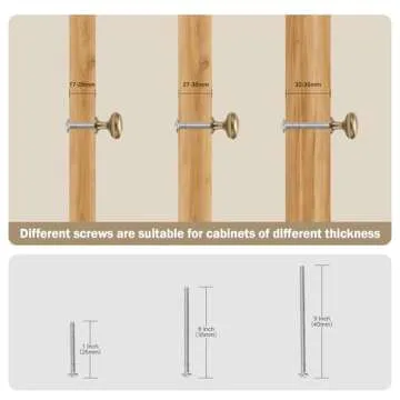 NIZADO Warm Gold Drawer Knob Pack for Kitchen & Cabinet