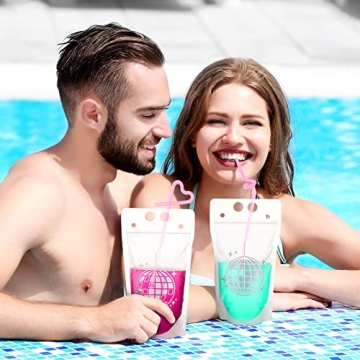 Hoolerry Disco Pouches for Drinks - Reusable Party Bags