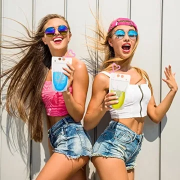 Hoolerry Disco Pouches for Drinks - Reusable Party Bags