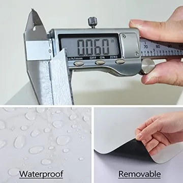 Livelynine Peel and Stick White Vinyl Flooring 12x12