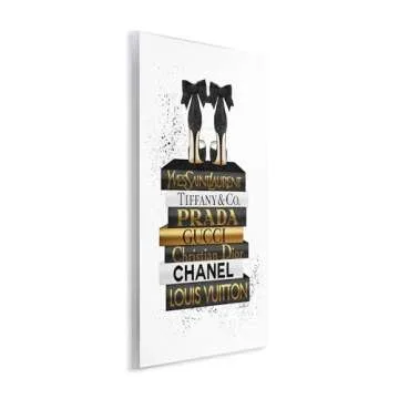 Stupell Industries Black Heels White Gold Wall Plaque