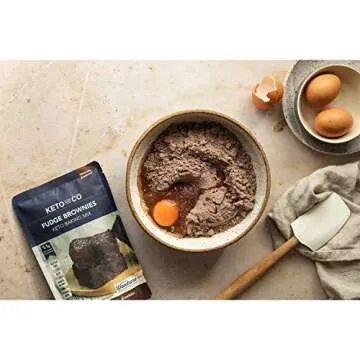 Keto Fudge Brownie Mix by Keto and Co | Just 1.1g Net Carbs Per Serving | Gluten free, Low Carb, Diabetic Friendly, Naturally Sweetened, No Added Sugar, Non-GMO | (16 Servings)