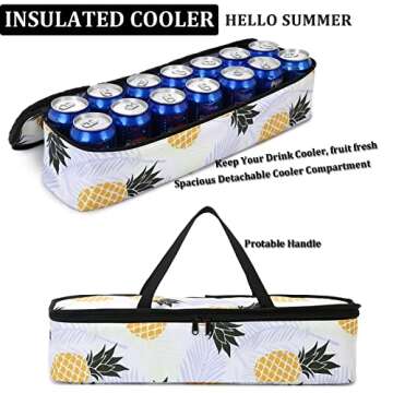 JIANYA Beach Bag Women Waterproof Sandproof Beach Tote Bags with Cooler Top Zipper Large Totes for Beach Pool Travel Daily