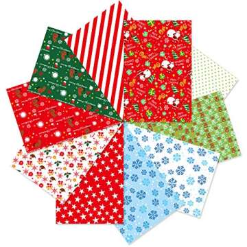 FEPITO 60 Sheets Christmas Pattern Paper Set, 14 x 21cm Decorative Paper for Card Making Scrapbook d...