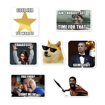 122 Pcs Funny Meme Vinyl Stickers Pack for DIY Decor