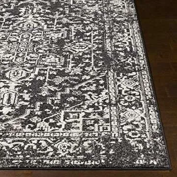Livabliss Janine Vintage Medallion Rug 5'3" x 7'3" Black
