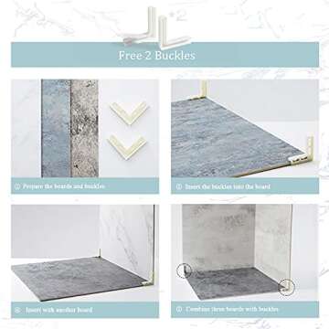 BEIYANG 2-Sided Photo Backdrop Boards for Food Photography