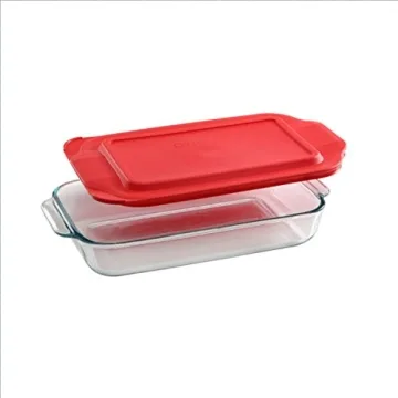 Pyrex 2 Quart Oblong Baking Dish with Red Lid 7 x 11