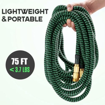 75 ft Expandable Garden Hose with 10 Spray Nozzle