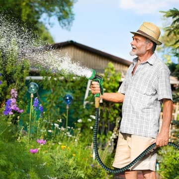 75 ft Expandable Garden Hose with 10 Spray Nozzle
