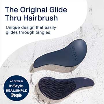 Crave Naturals Glide Thru Detangling Brush - Detangler Brush for Natural, Curly, Straight, Wet and D...