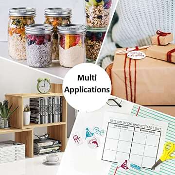 OFFNOVA 2.25” x 1.25” Thermal Direct Labels, Roll of 500 Sheets Personalized Sticker Labels, Thermal Stickers in Rose Red for DIY Home Business Shipping Packages