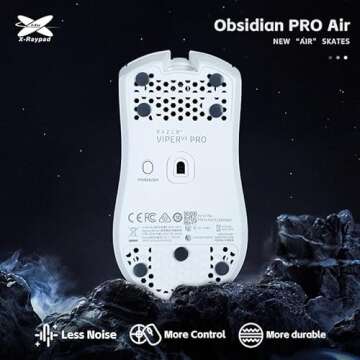 X-Raypad Obsidian Air Pro Speed Mouse Skates for Precision Gaming Performance