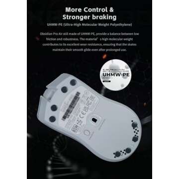 X-Raypad Obsidian Pro Mouse Skates for Speed Control Quality