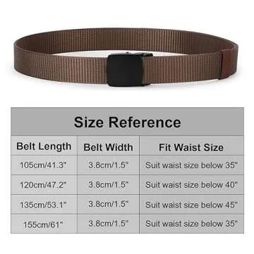 SUOSDEY Tactical Belts for Men Military Nylon Web Belt Heavy Duty Metal Buckle 1.5 Inch