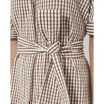 Women's Half Sleeve Plaid Maxi Dress | Stylish & Comfortable