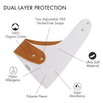 Baby Bandana Drool Bibs for Boys and Girls,Super Soft Unisex 12 Pack Absorbent Cotton Organic Bib Set for Teething and Drooling