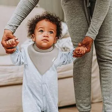 Baby Bandana Drool Bibs for Boys and Girls,Super Soft Unisex 12 Pack Absorbent Cotton Organic Bib Set for Teething and Drooling