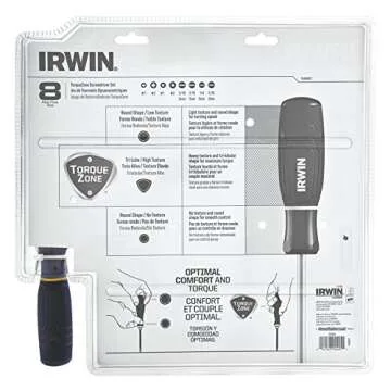 IRWIN 8 Piece Screwdriver Set for Ultimate Comfort and Ease
