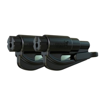 resqme Pack of 2, Emergency Keychain Car Escape Tool, 2-in-1 Seatbelt Cutter & Window Breaker