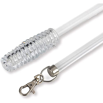 Jos & Haz Drapery Pull Rods - Clear Acrylic Curtain Wands (6 Pack) 36"