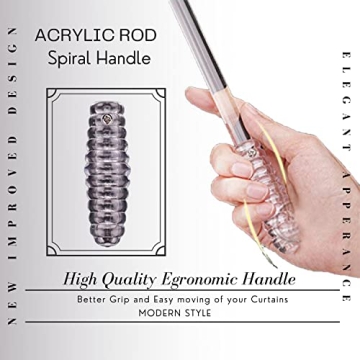 Durable Invisible Curtain Pull Rods - Jos & Haz 36" (6 Pack)