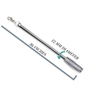 Durable Invisible Curtain Pull Rods - Jos & Haz 36" (6 Pack)