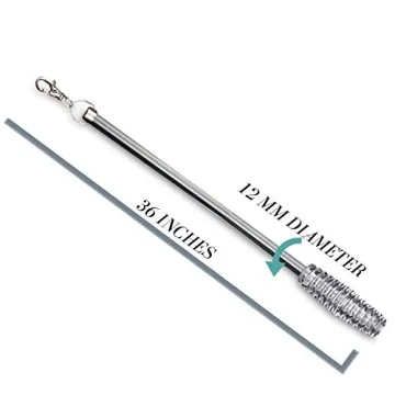 Durable Invisible Curtain Pull Rods - Jos & Haz 36" (6 Pack)