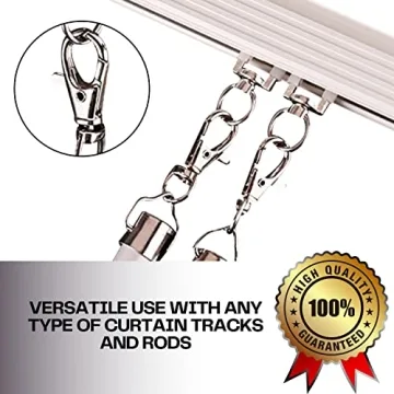 Durable Invisible Curtain Pull Rods - Jos & Haz 36" (6 Pack)